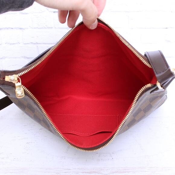 Louis Vuitton Bloomsbury PM Crossbody Damier Ebene Purse Handbag Messenger A2450 - Picture 4 of 12